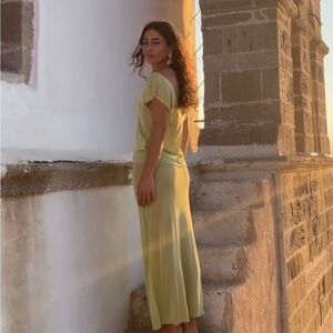 Dierf avenue green maxi skirt